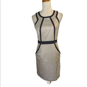 Club Monaco tan/black sleeveless dress